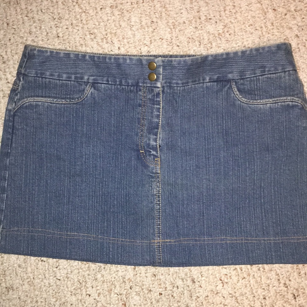 Ann Taylor Loft Jean Mini Skirt Size 16